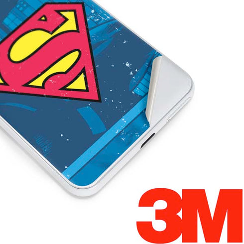 DC Comics Superman Logo Background Pattern Google Pixel 3 Skin